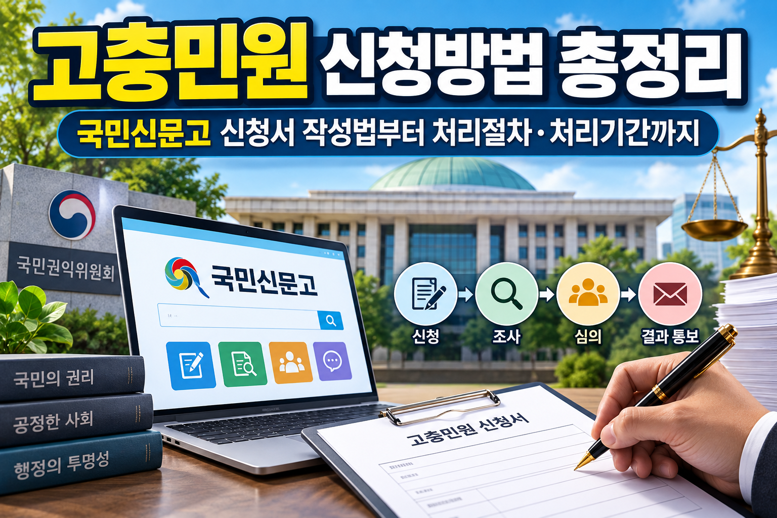 고충민원 신청방법 총정리｜국민신문고 신청서 작성법부터 처리절차&middot;처리기간까지 관련 사진