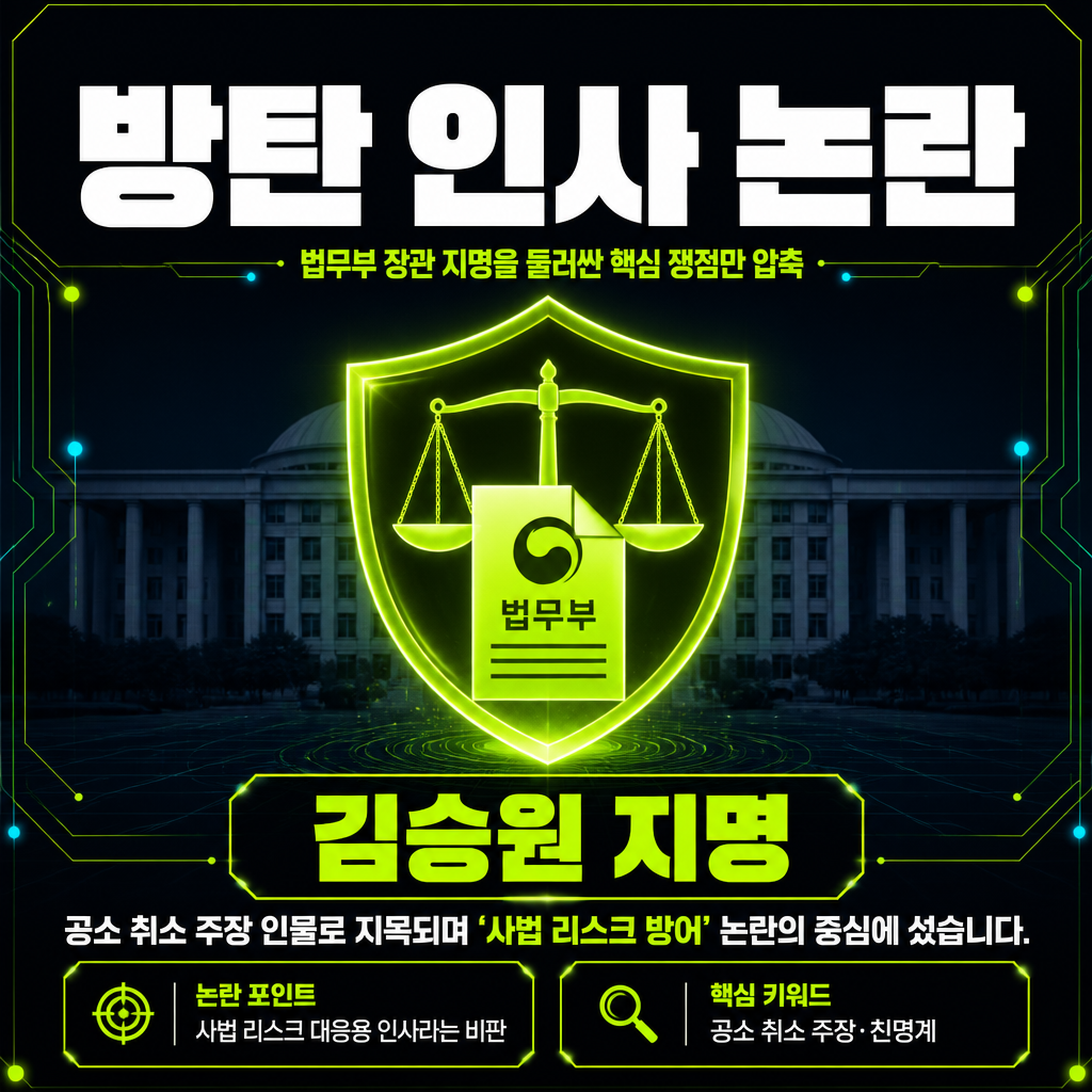 방탄 인사 논란
