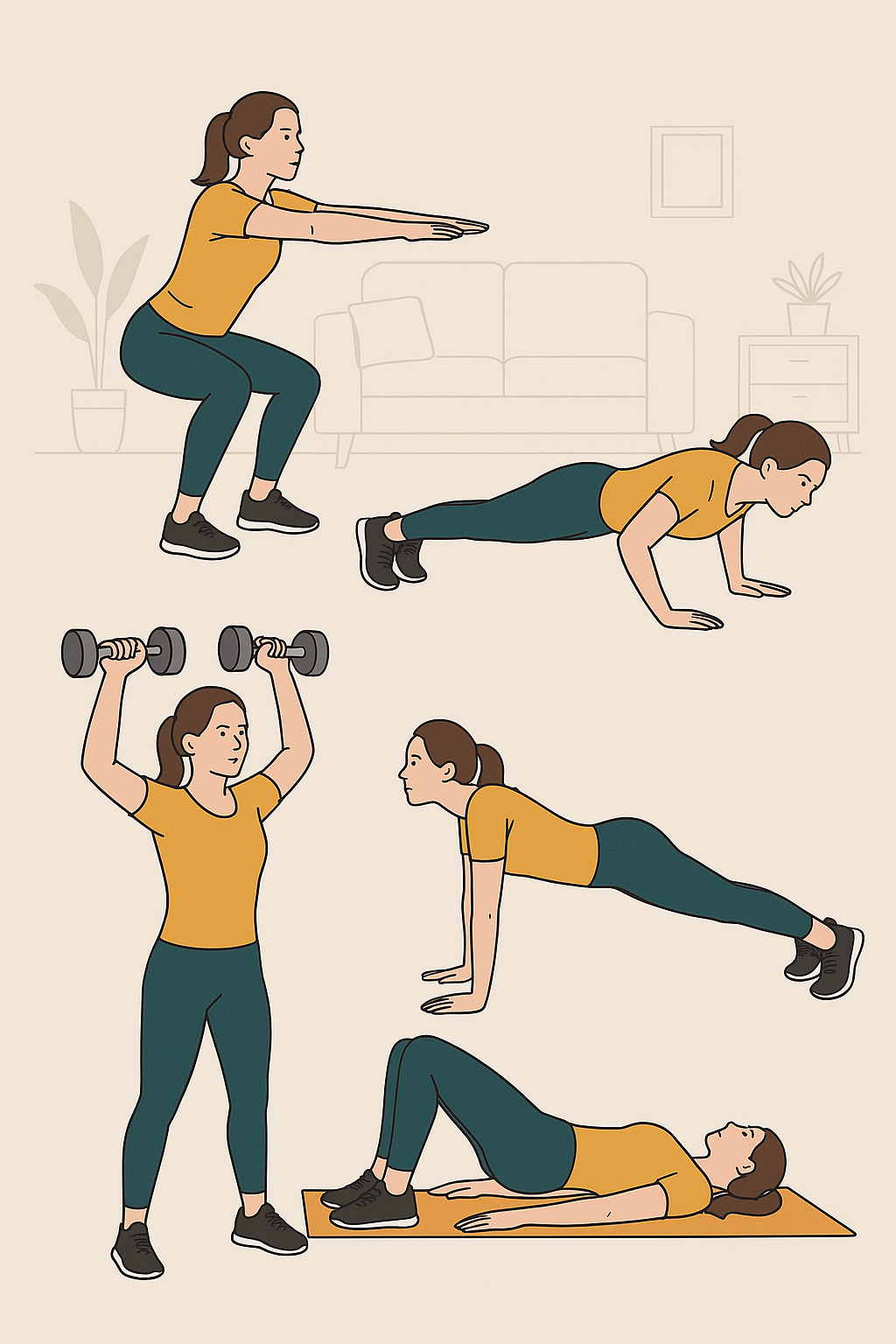 운동과 피트니스초보자를 위한 효과적인 홈트레이닝 가이드