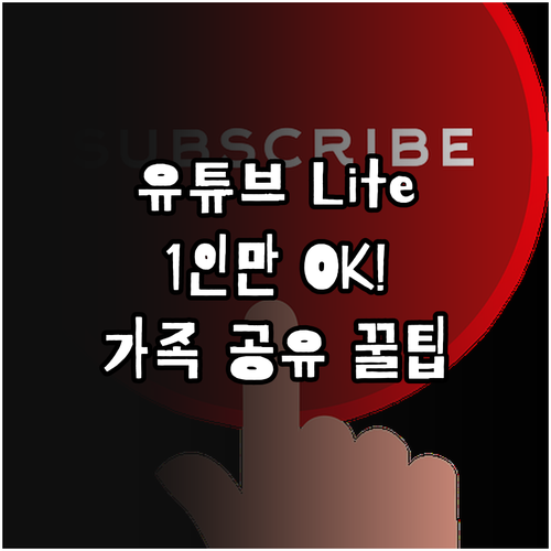 유튜브 프리미엄 라이트 1인 전용 확..