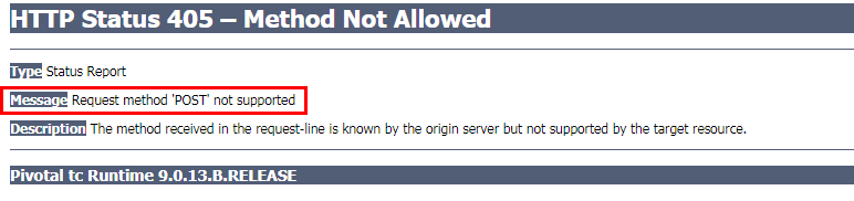 405 Method Not Allowed