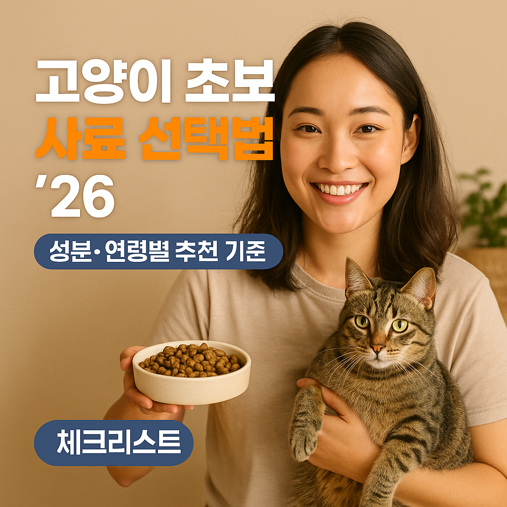 고양이 초보 사료 선택법 ’26 | 성분·연령별 추천 기준