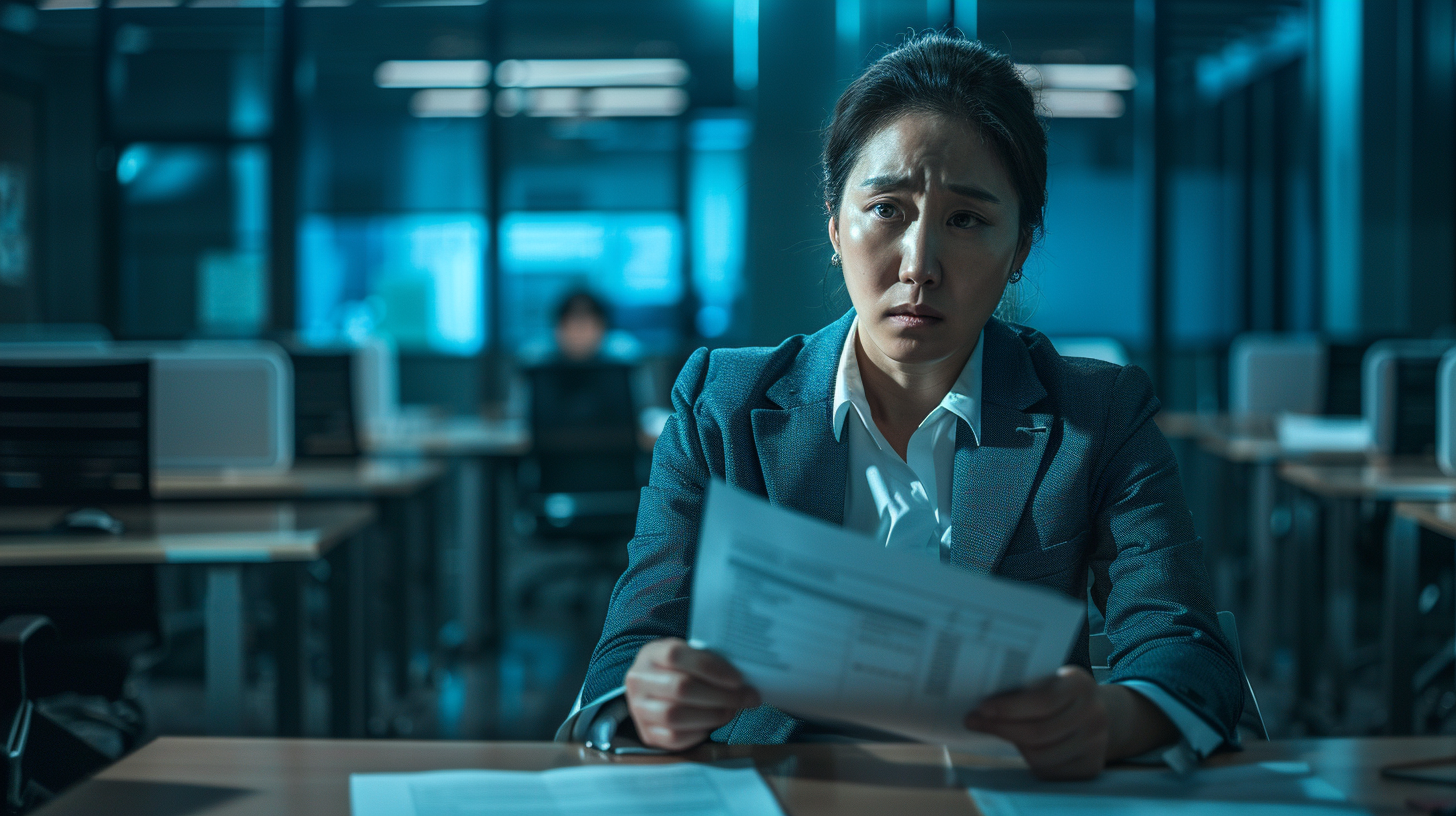 희망퇴직 권유를 받고 혼란스러워하는 직장인