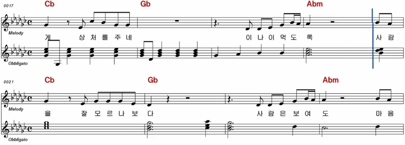 조항조 고맙소 악보