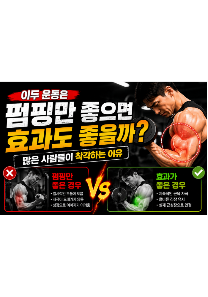 이두 운동은 펌핑만 좋으면 효과도 좋을까: 많은 사람들이 착각하는 이유