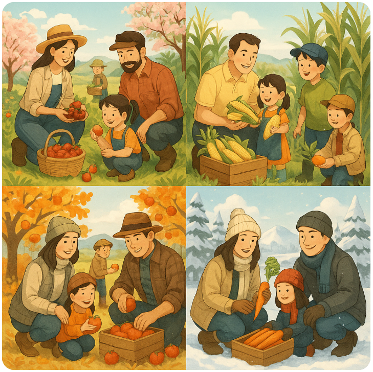 계절별 가족 농장체험 활동 총정리