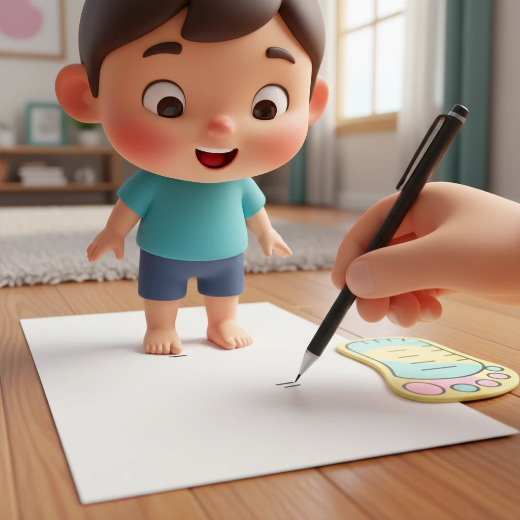 아이 발 크기 집에서 정확하게 재는 ..