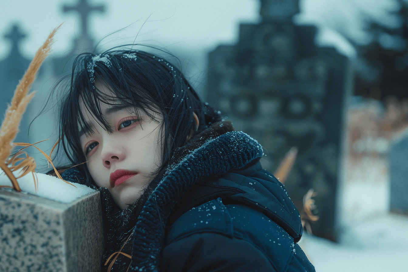 눈오는-날-슬픈-표정의-여성