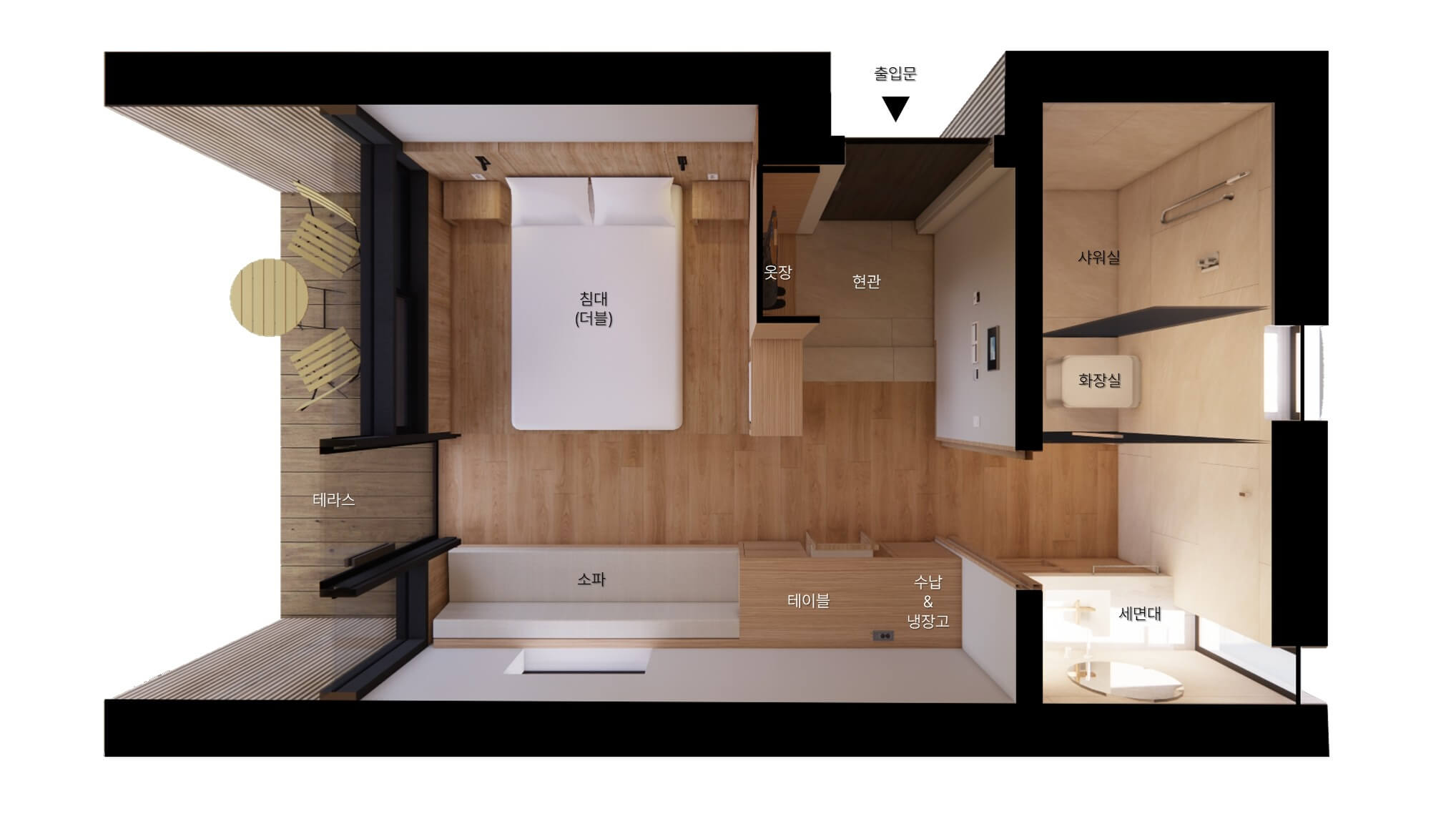 수락휴 객실 9호(수락의 휴일) 정보, 위치, 도면