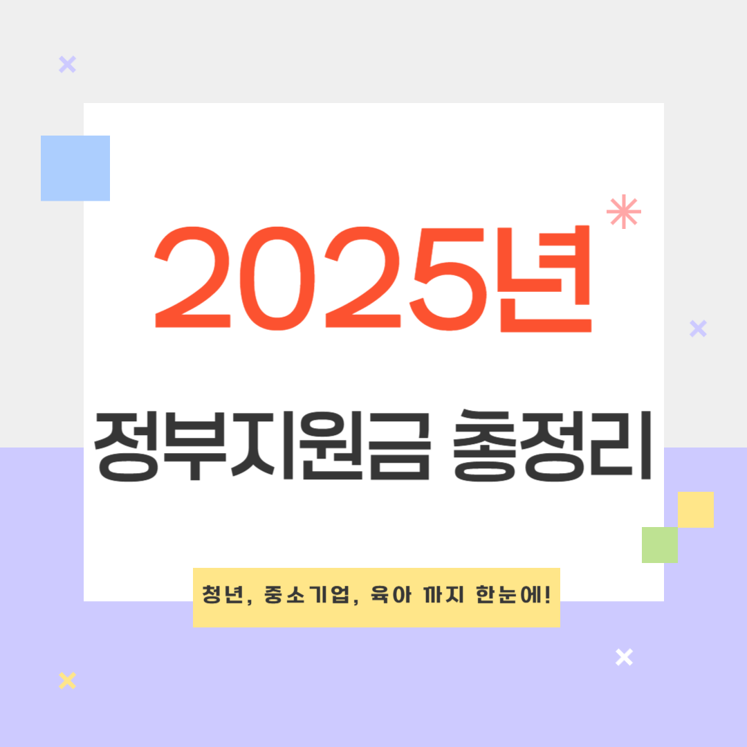 2025 정부지원금 총정리 