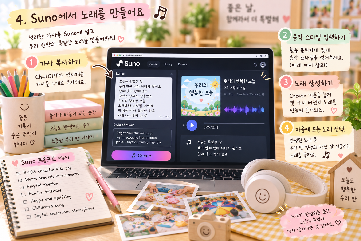 Suno로 만드는 우리 반 행복한 노래