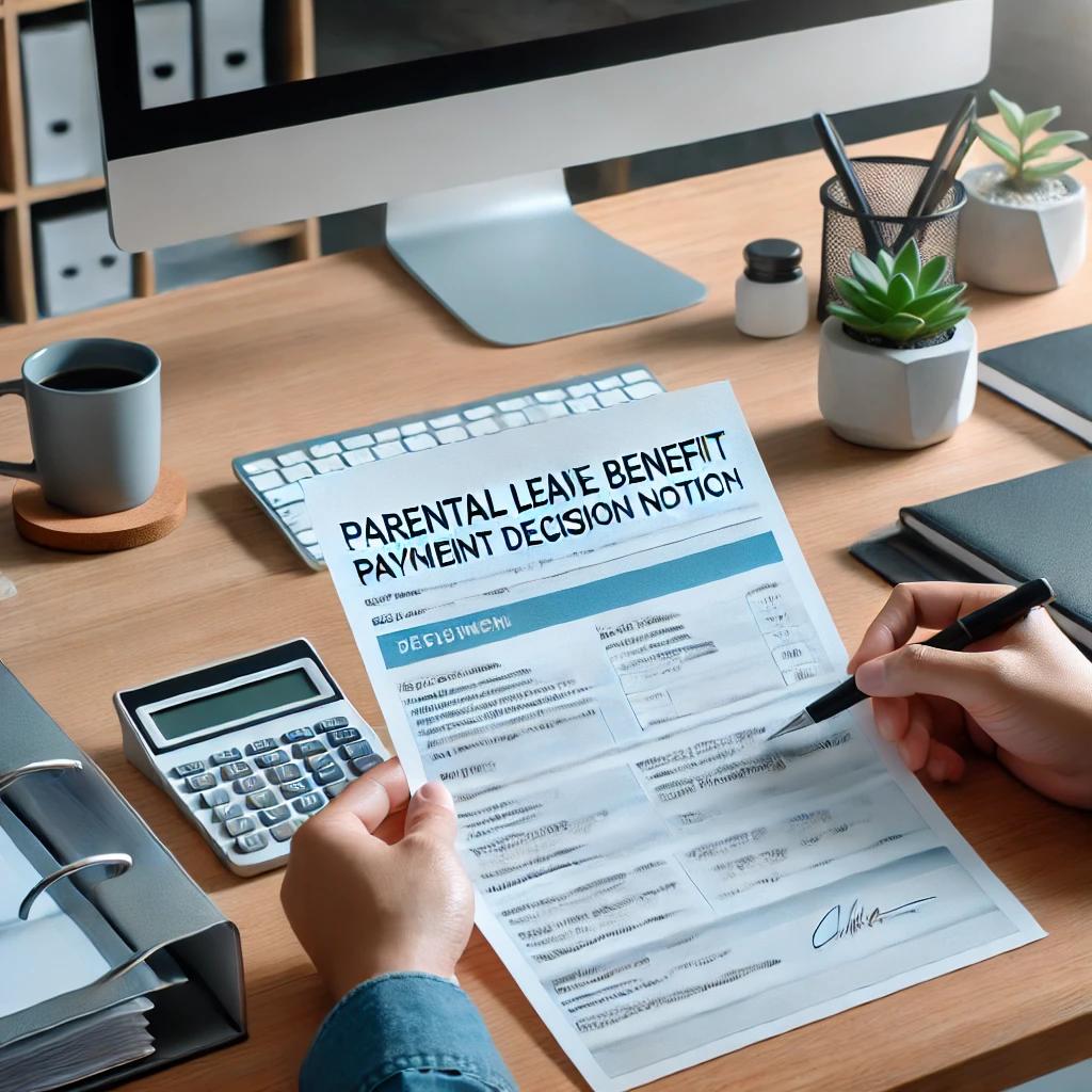 육아휴직 급여 지급결정통지서