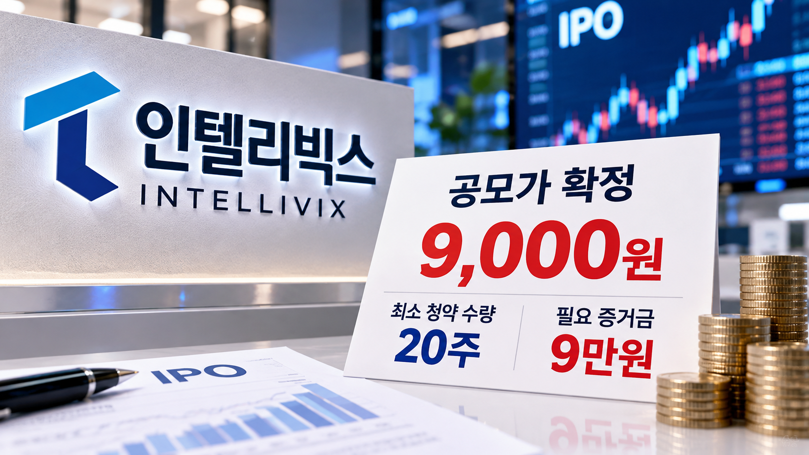 인텔리빅스 공모주 증거금 9만원으로 참여하는 법
