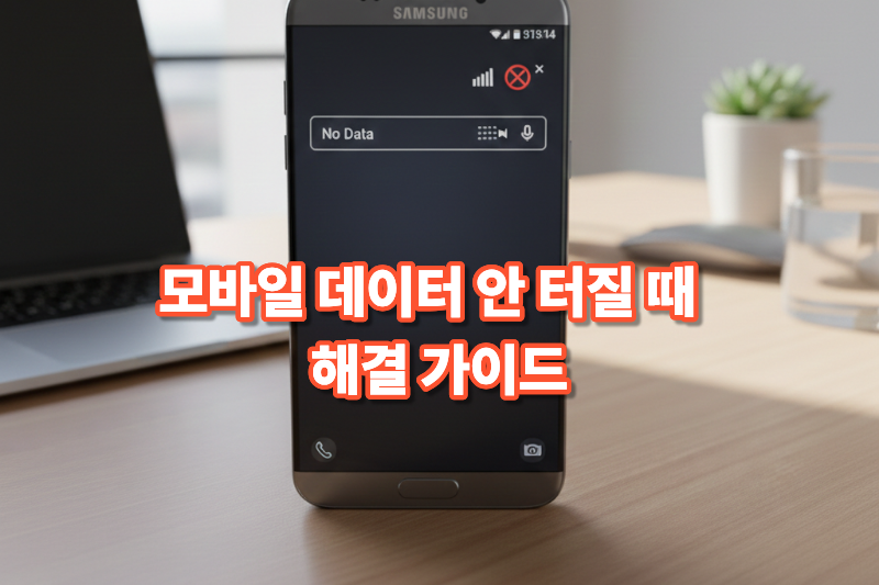 모바일 데이터가 안 잡히거나 끊길 때 해결 방법
