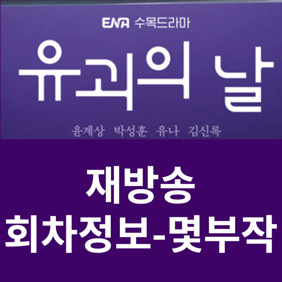 유괴의 날 재방송-회차정보-몇부작