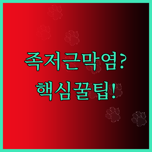 아침 첫발 통증 족저근막염 서초구 치..