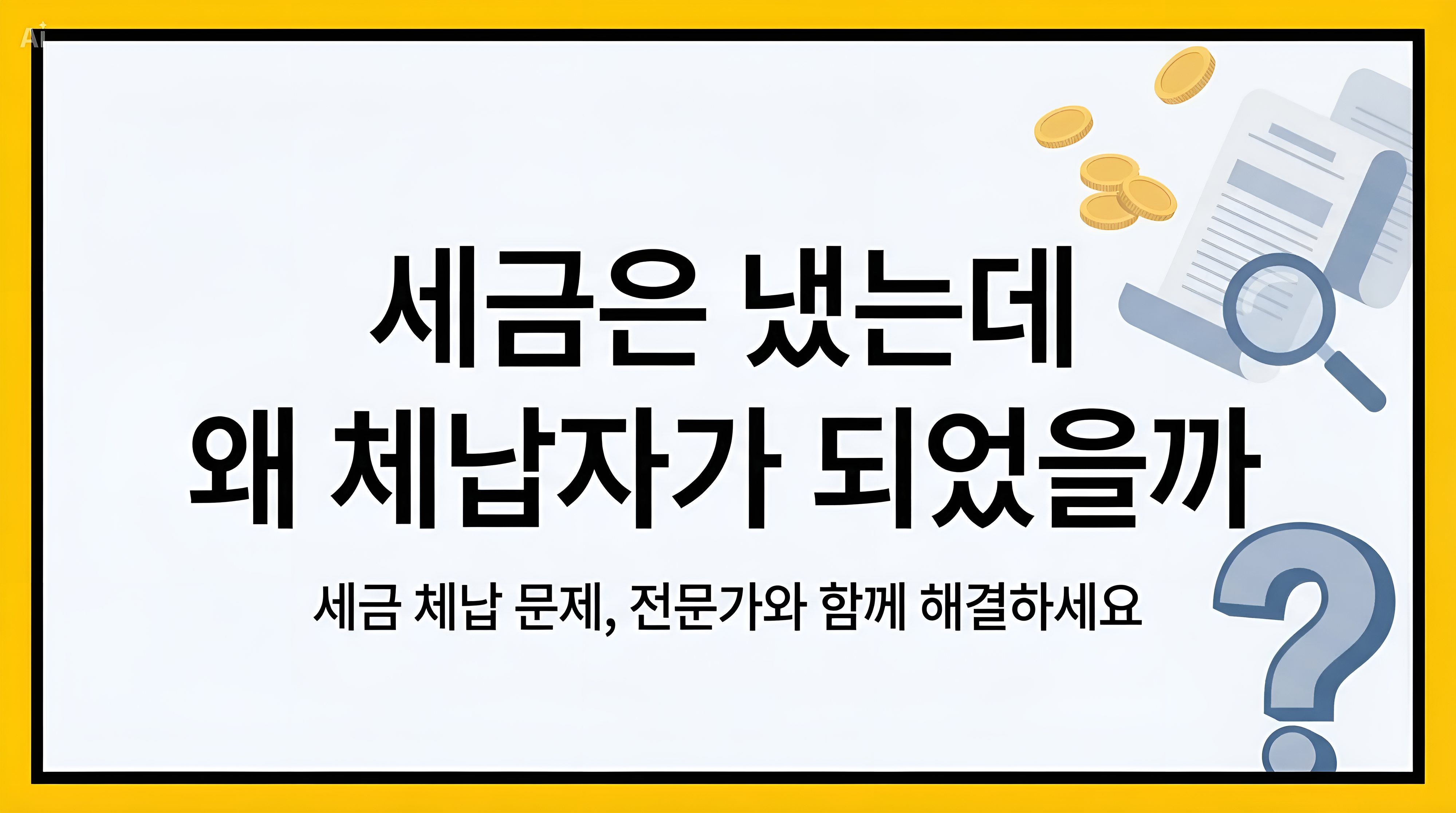 세금은 냈는데 왜 체납자가 되었을까
