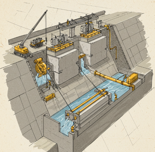 댐 건설 이미지입니다.