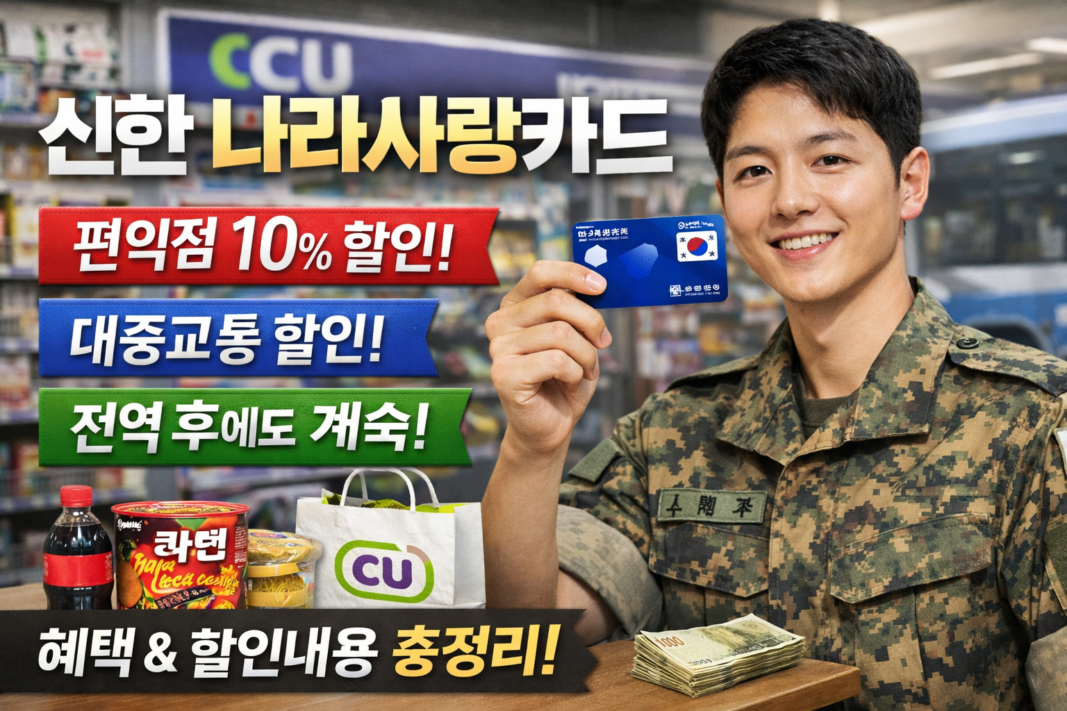 신한 나라사랑카드 혜택 총정리 🇰🇷 ❘ 군인·전역자라면 꼭 알아야 할 할인 혜택