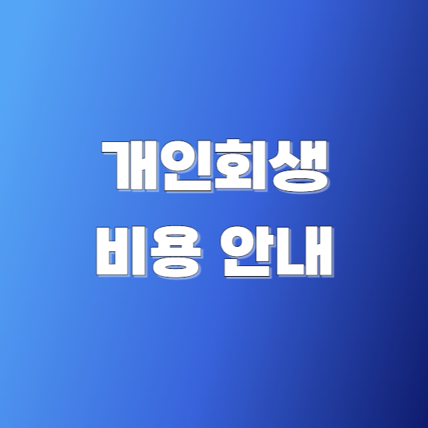 개인회생 비용, 절차 및 신청 자격