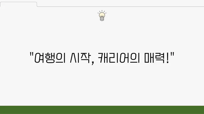 여행용 가방, 내가 고른 24인치 캐리어 이야기
