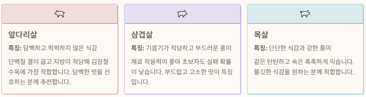삼겹살 수육 맛있게 삶는 법|부위 선택부터 잡내 제거·보관법까지