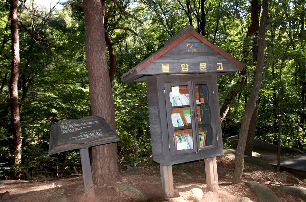 숲속에 위치한 도서과 불암문고 사진입니다.