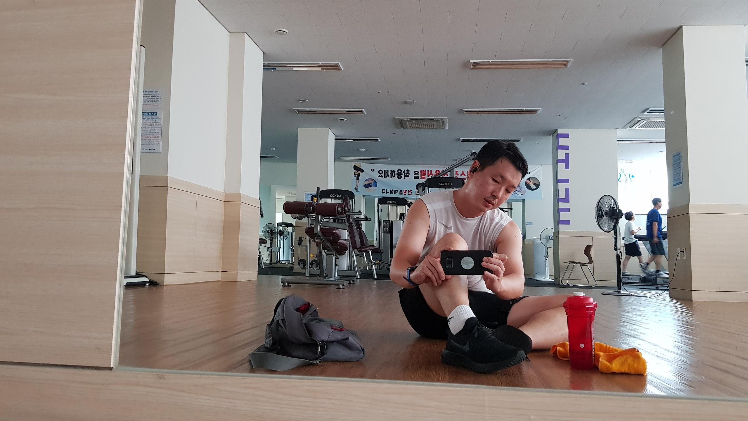 실내에서도 열심히 운동했어요!