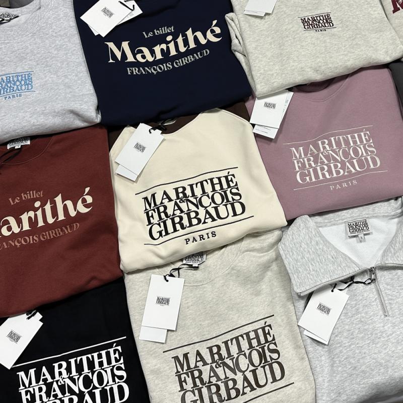 마리떼 프랑소와 저버 맨투맨 모음 로고 클래식 국내매장판 컬리지 커플 학생 캠퍼스룩