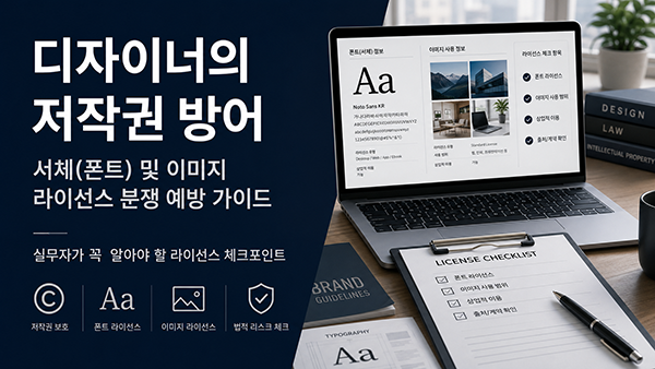 디자이너의 저작권 방어: 서체(폰트) 및 이미지 라이선스 분쟁 예방 가이드
