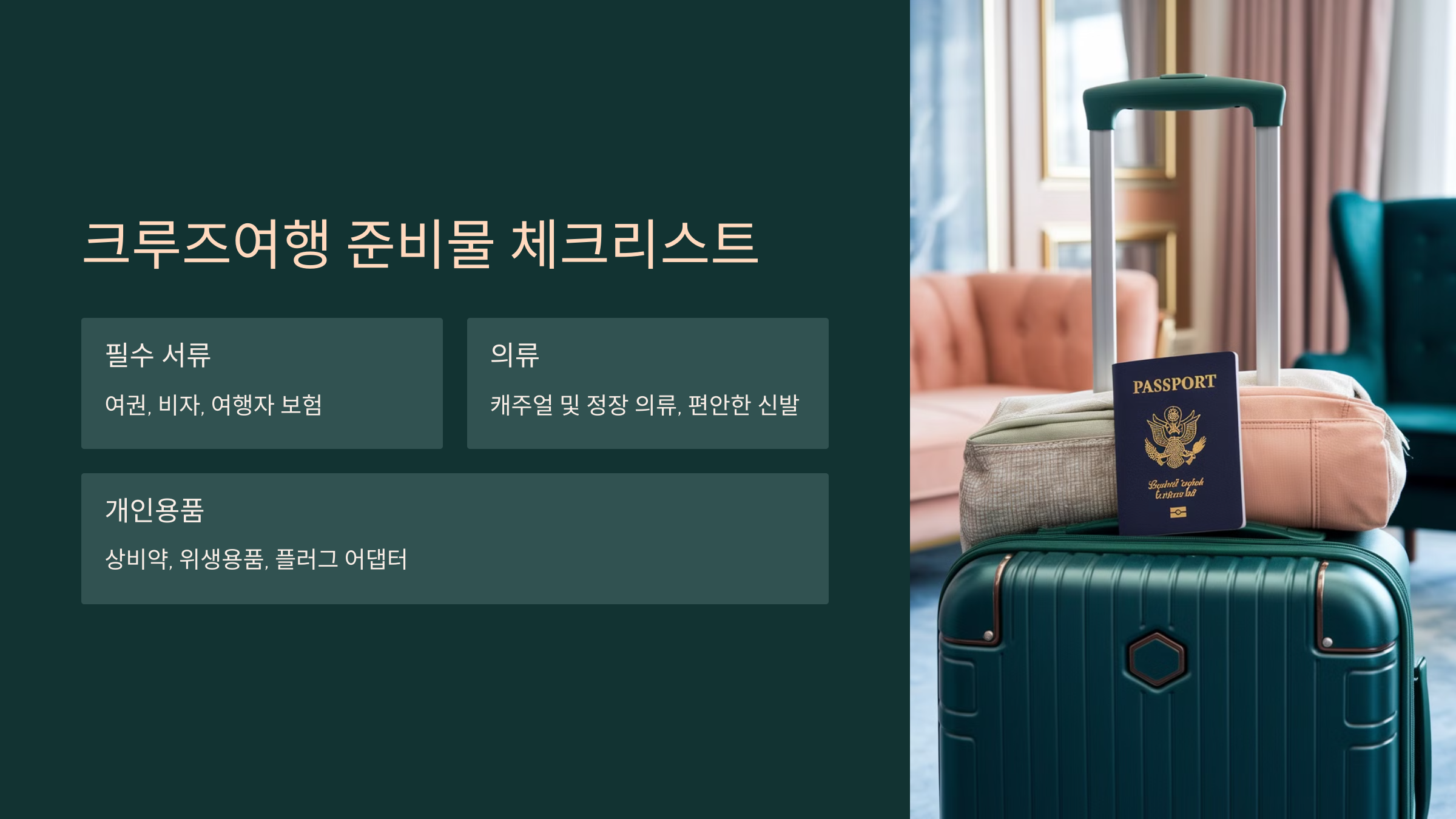 크루즈여행 추천