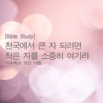 마태복음 18장 : 천국에서 큰 사람_3