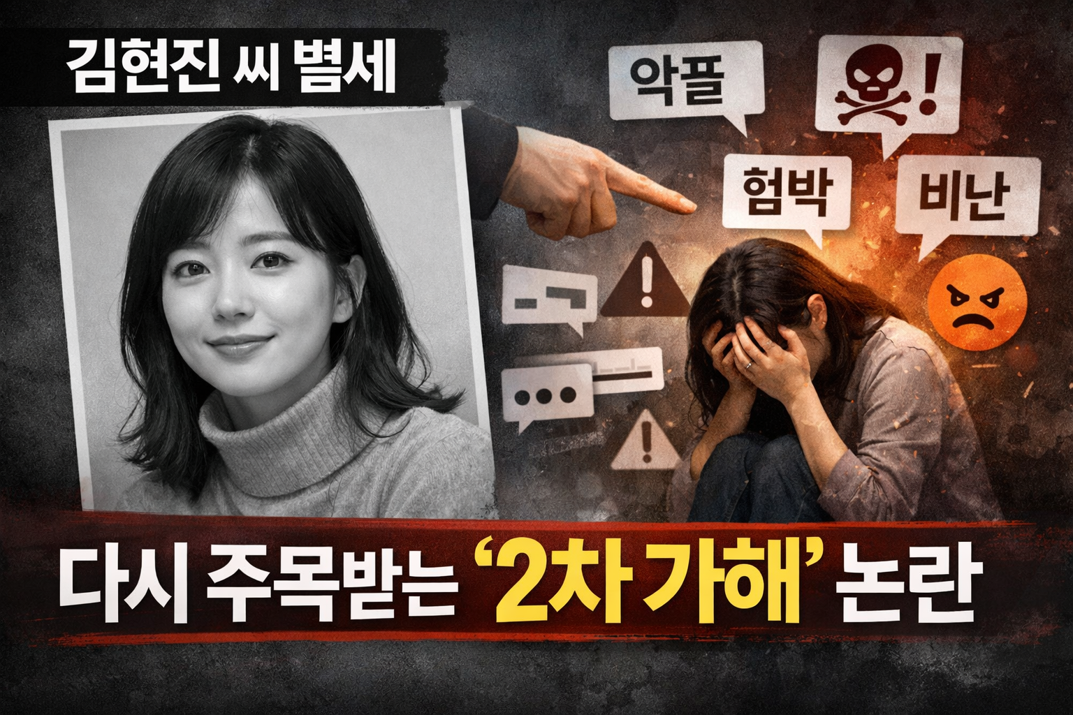 김현진씨 별세, 다시 주목받는 2차 가해 문제