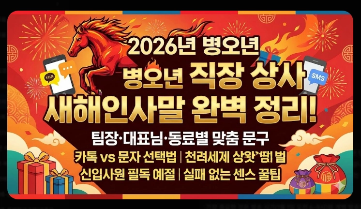직장 상사 새해인사말 2026 실수 안 하는 완벽 가이드