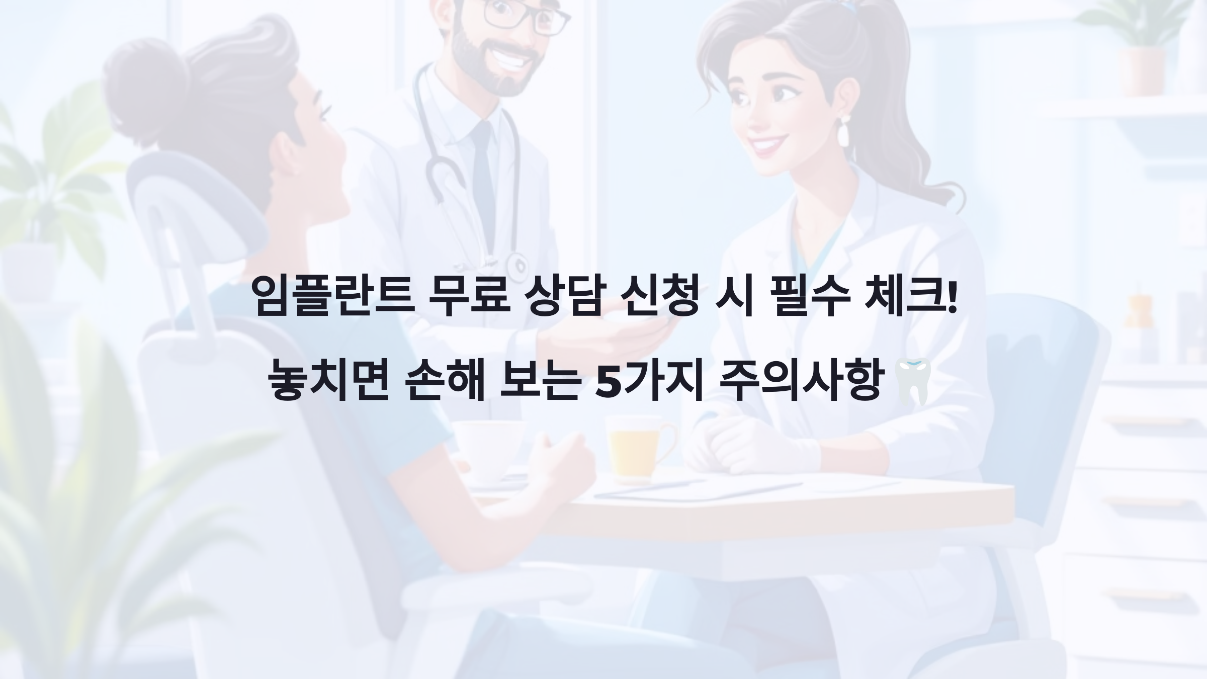 임플란트 무료 상담 신청 시 필수 체크! 놓치면 손해 보는 5가지 주의사항