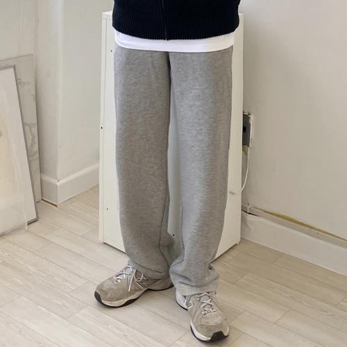 남자 와이드 트레이닝 팬츠 스웻팬츠 스웨트 통넓은 밴딩 회색통큰바지 빅사이즈