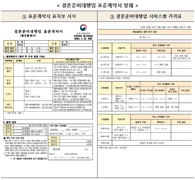 공정위 웨딩플래너 표준계약서 제정2