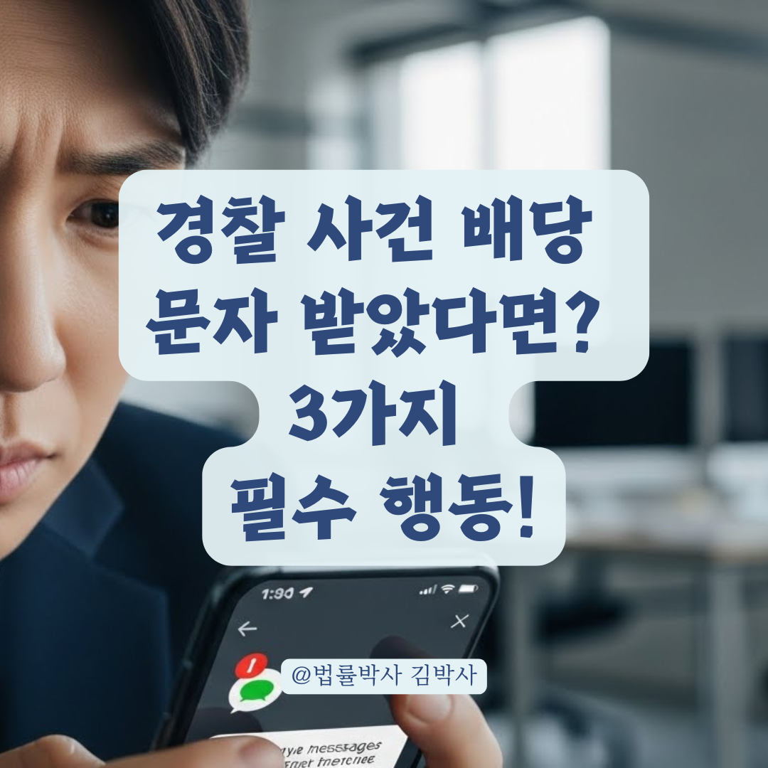 경찰 사건 접수 후 배당 알림? 피해자가 지금 당장 해야 할 일 총정리.