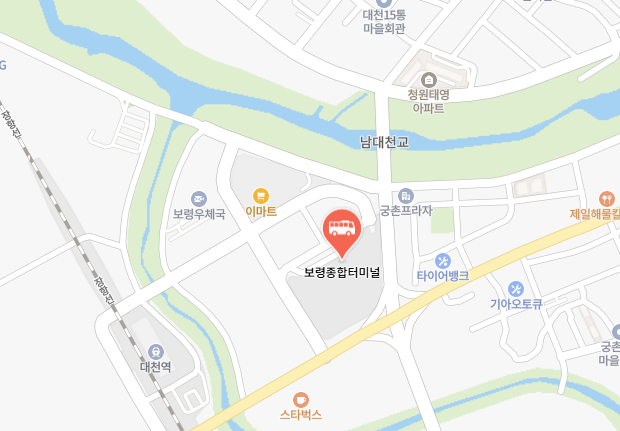 보령종합터미널 위치-지도