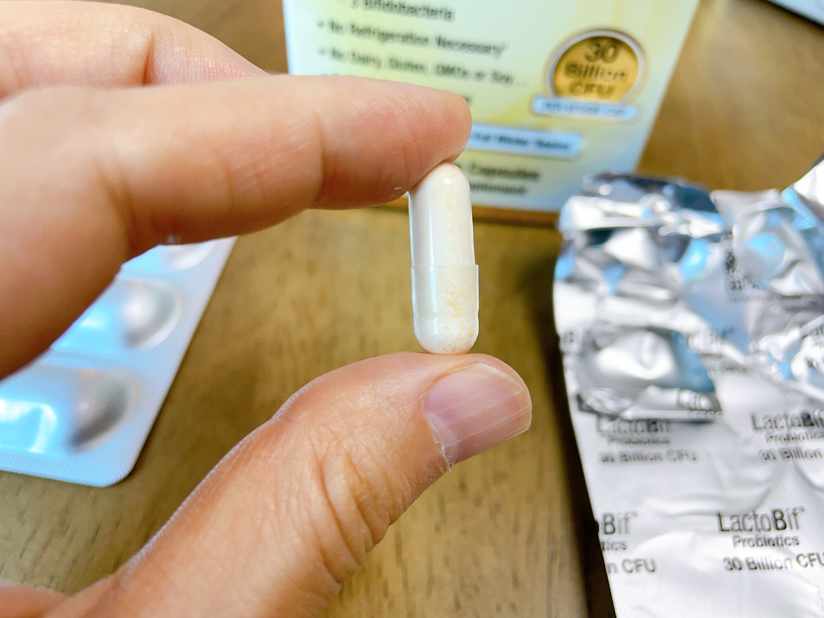 아이허브유산균-캡슐크기