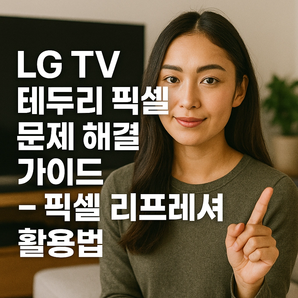 LG TV 테두리 픽셀 문제 해결 가이드 - 픽셀 리프레셔 활용법