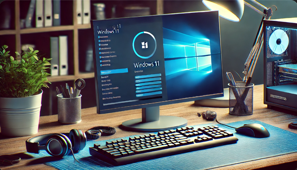 윈도우 11 설치 과정을 보여주는 컴퓨터 화면