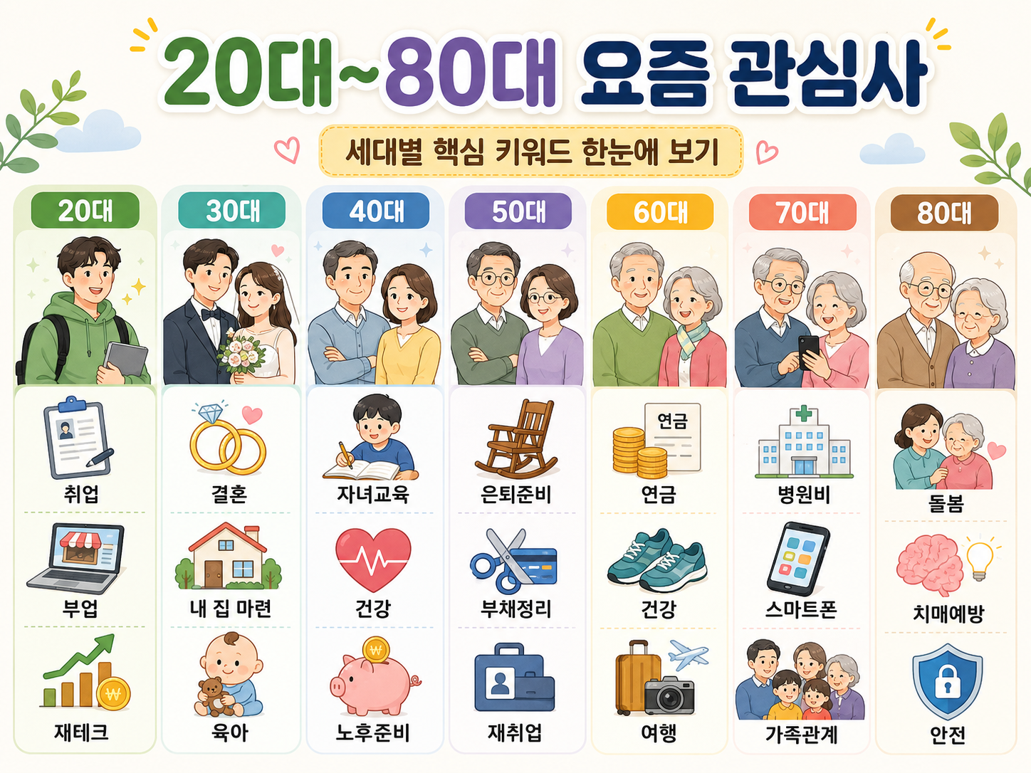 연령대별 어디에 관심 있을까?