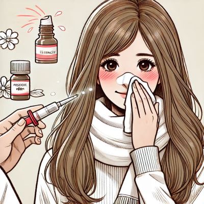 알레르기 비염으로 진료받고 있는 젊은 여성