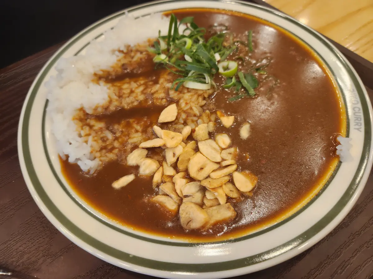 아비꼬-100시간-카레-기본카레-라이스-무료토핑-대파-마늘-후레이크