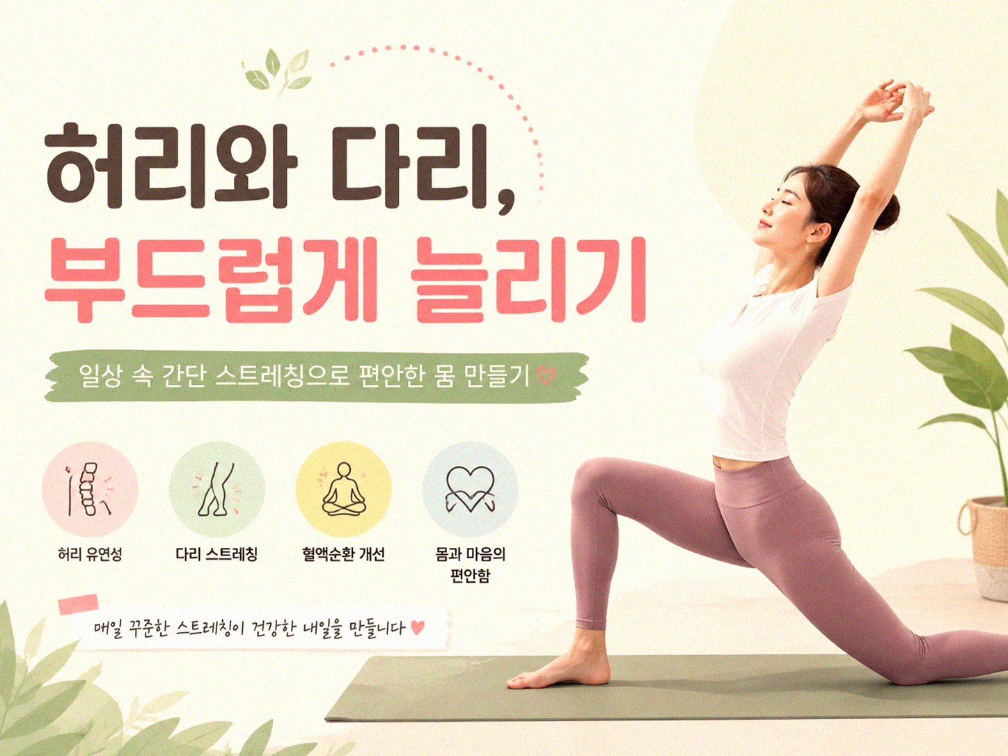 아침에 일어나자마자 5분, 몸을 깨우는 간단한 스트레칭
