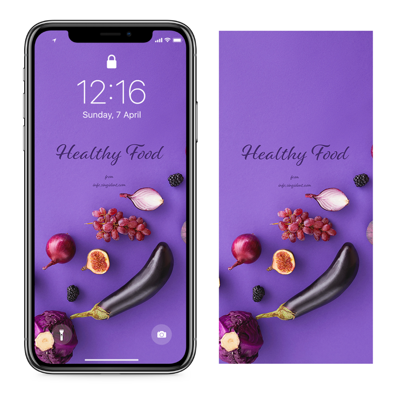 02 가지와 포도 C - Healthy Food 아이폰보라색배경화면