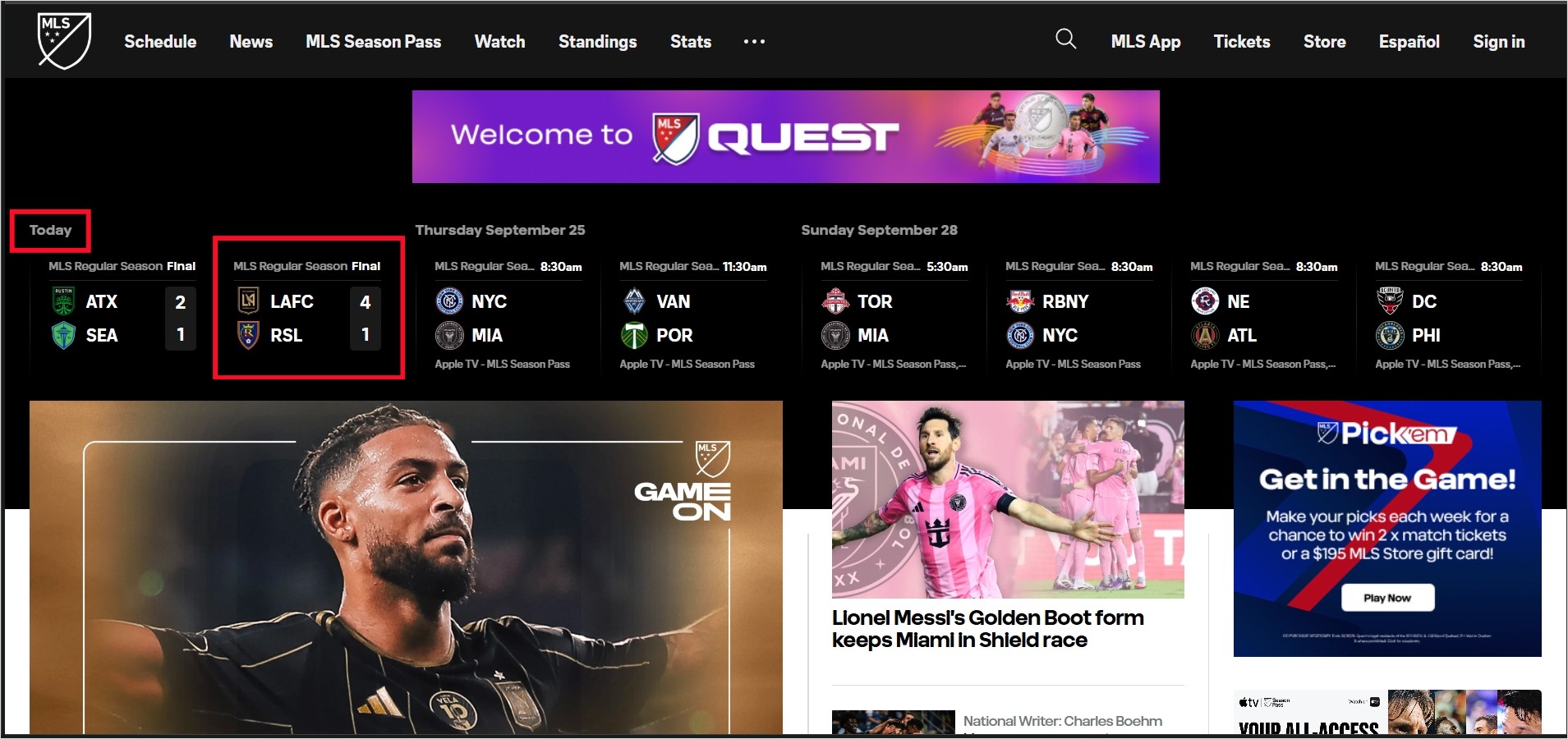 MLS 메인페이지