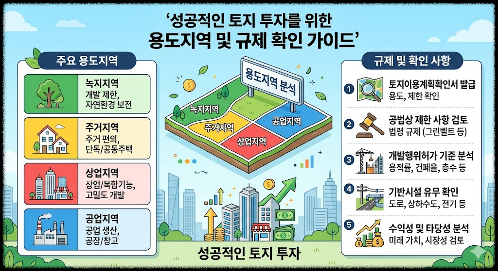 성공적인 토지 투자를 위한 용도지역 및 규제 확인 가이드