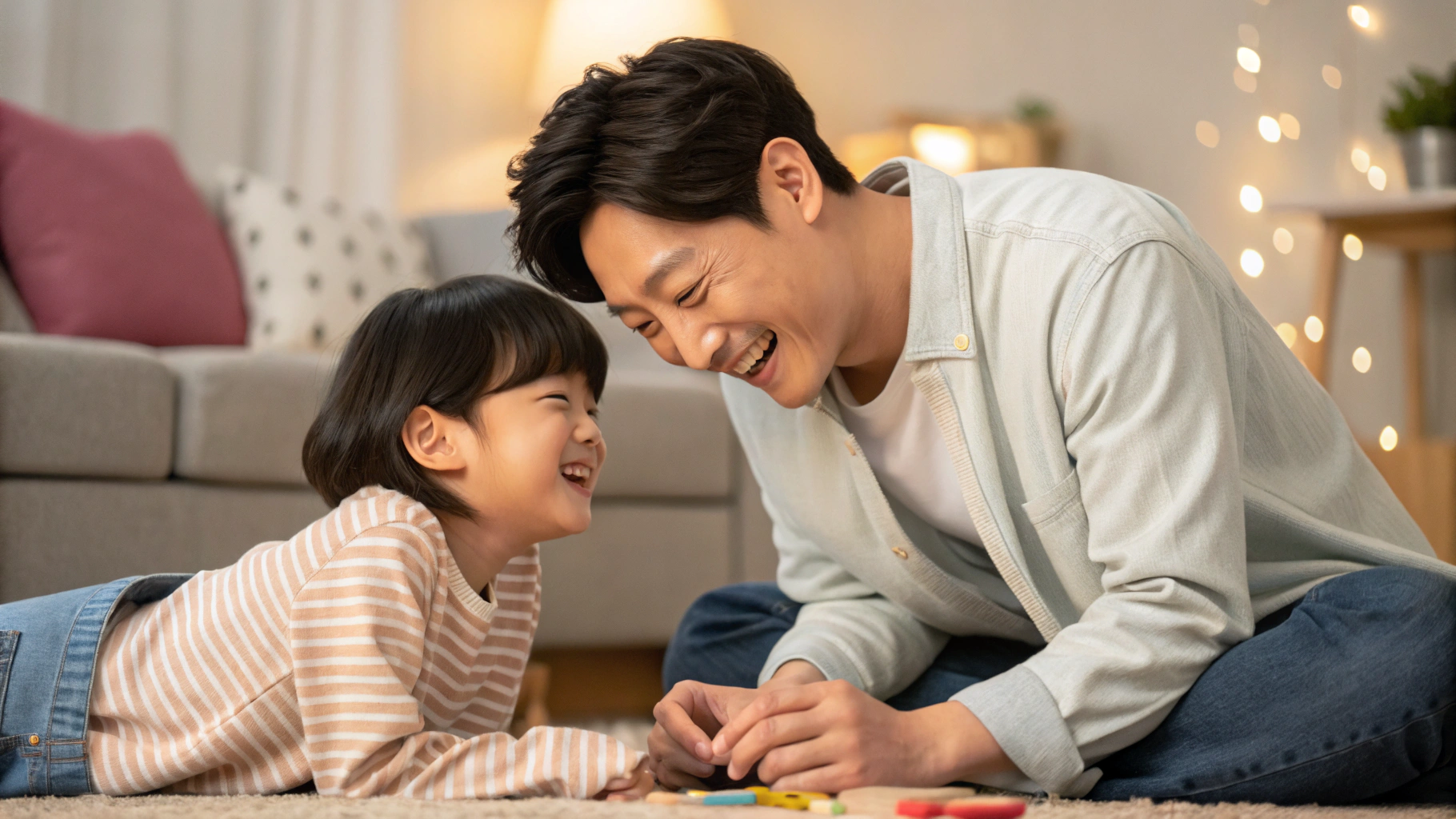 자녀와 친하게 지내는 아버지